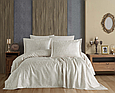 Покривало з прострочкою 240х260 на двоспалку євро розмір, комплекти покривала та наволочки елегантне Сірий, фото 10