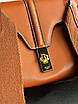 Жіноча шкіряна сумка Celine Teen Soft 16 In Smooth Calfskin Tan коричнева через плече, фото 2