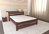 Деревянная подростковая кровать Альва из массива сосны,120х190, орех светлый, брусовые ламели