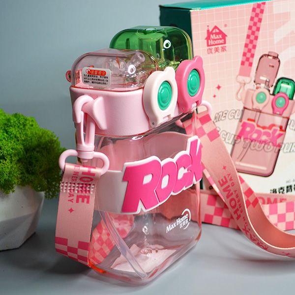 Дитяча пляшечка для пиття з трубочкою 600 ml, фото 1