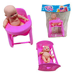 504 Пупс, 2 різновиди, у ліжечку та на стільчику, у пакеті