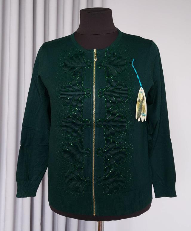 фотографія жіноча кофта темно-зеленого кольору