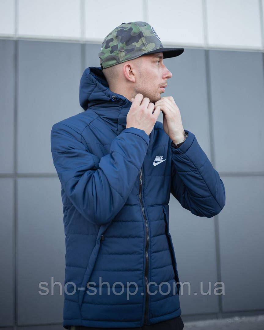 Куртка чоловіча Куртка синя Nike Тінсулейт Україна, фото 1