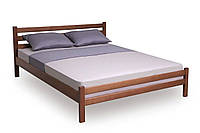 Деревянная односпальная кровать для ребенка Марлин, массив сосны, Орех светлый ,90х190