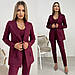 Жіночий брючний костюм-трійка, фото 4