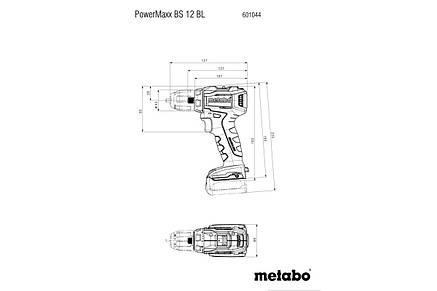 Акумуляторний дриль-шуруповерт Metabo PowerMaxx BS 12 BL (601044500), фото 2