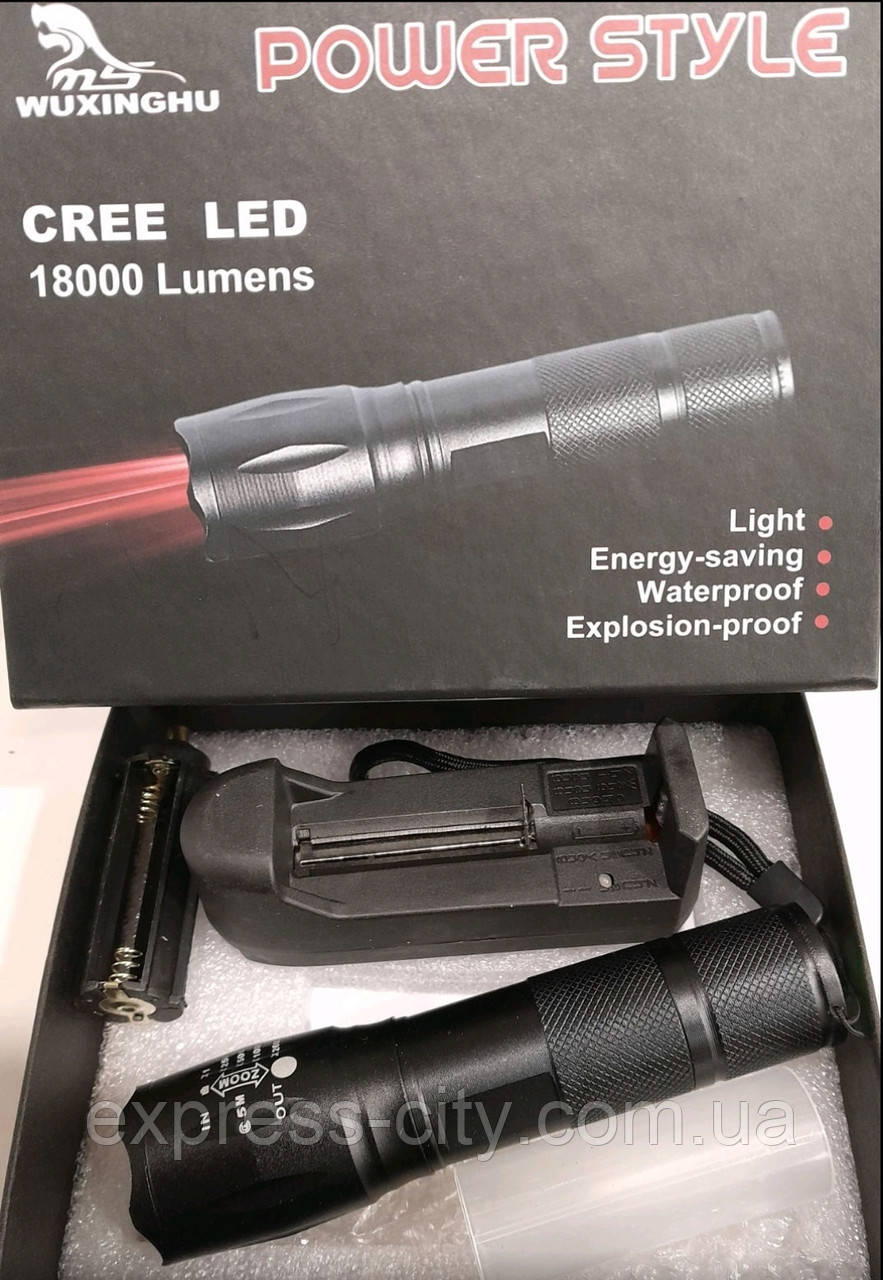 Ліхтар з червоним світлом зі змінним акумулятором., фото 1