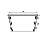 Рамка для панелі армстронг 600х600 ULM, рамка для накладного монтажу LED світильника 60х60, фото 5