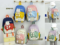 Рюкзак яркий детский Зайчик на молнии принт в разных цветах. Модный крутой рюкзак, в ярких цветах