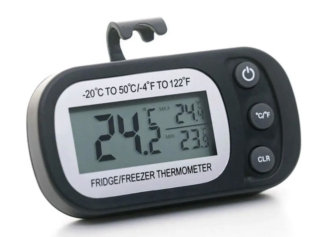 Термометр для холодильників чорний, фото 1