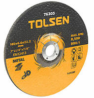 Диск шлифовальный по металлу Tolsen Tools 180х6.0х22.2 мм