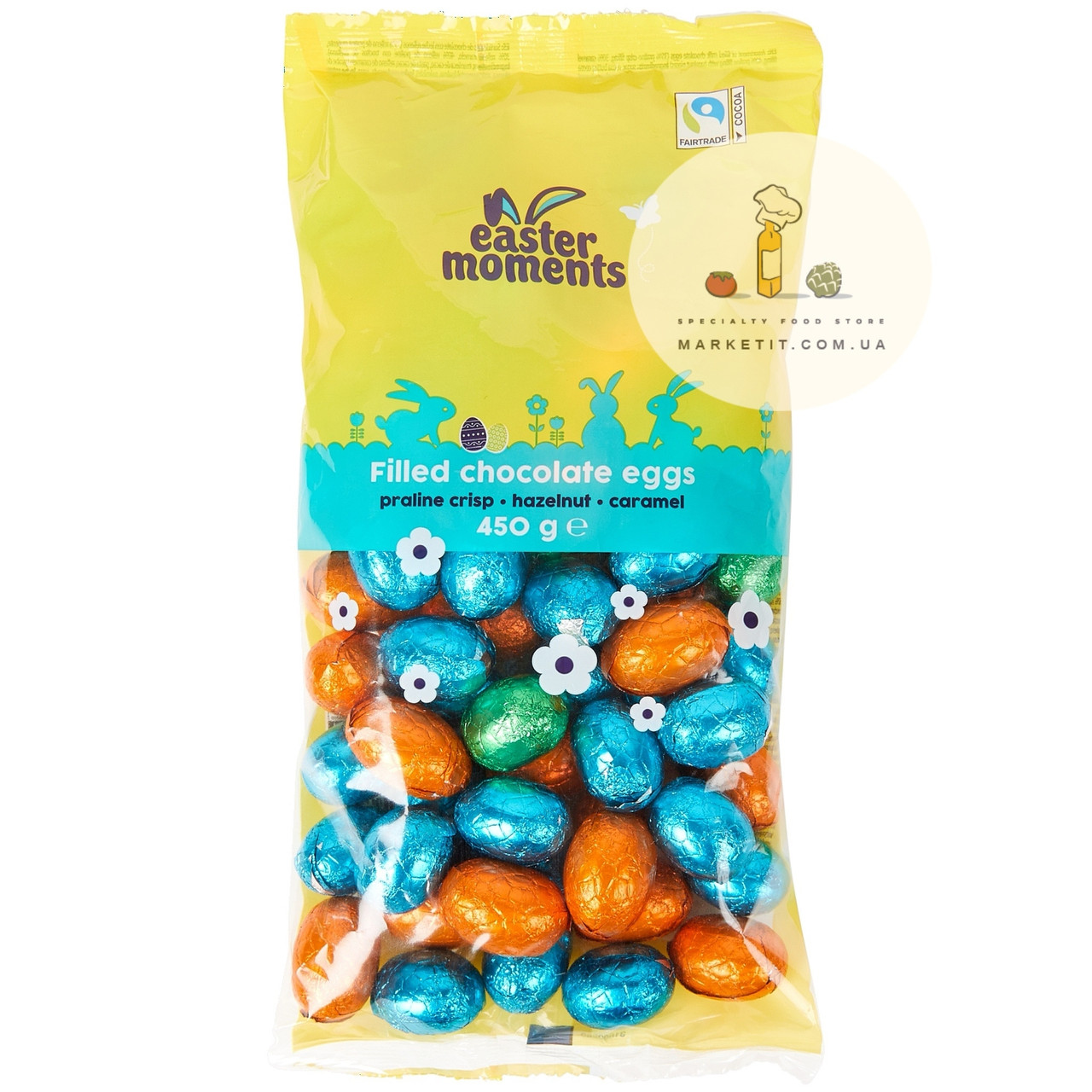 Шоколадні яйця Easter Moments Chocolate eggs, асорти начинок 450 г.