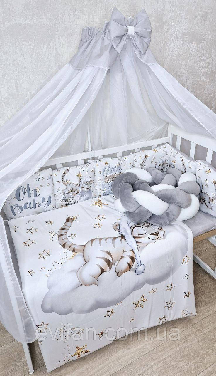 Дитячий постільний набір і балдахін для ліжечка - ідеальне рішення для новонароджених!
