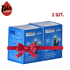 Тест-смужки Longevita Family, 50 шт. 2 паковання