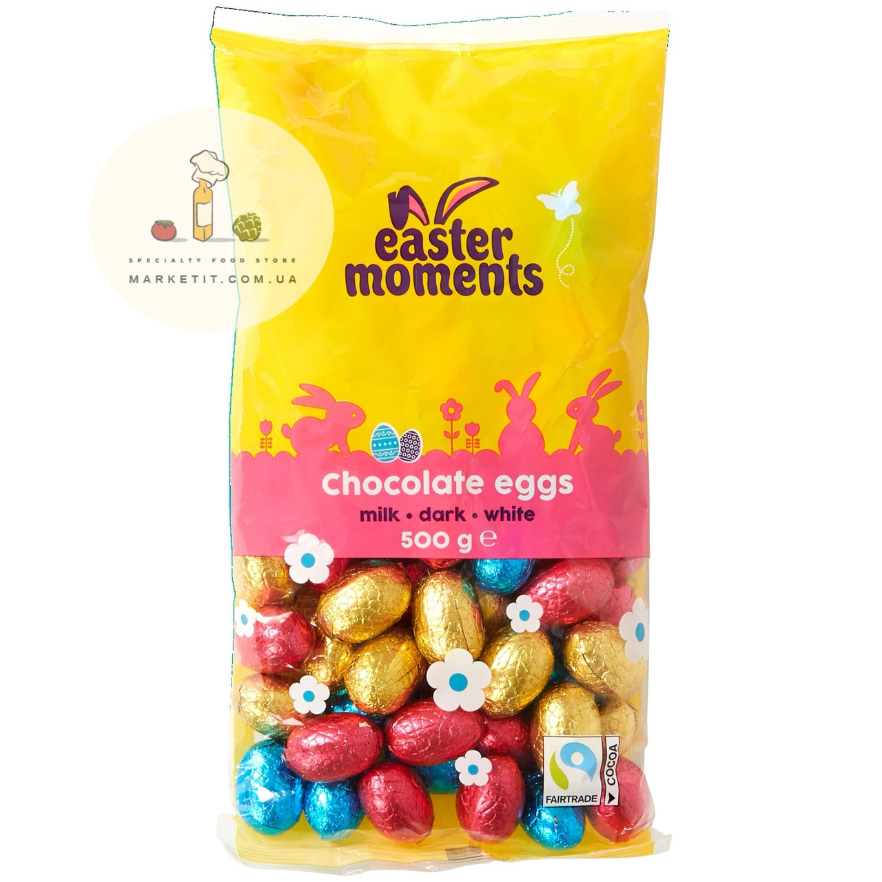 Шоколадні яйця Easter Moments Chocolate eggs, без начинки 500 г., фото 1
