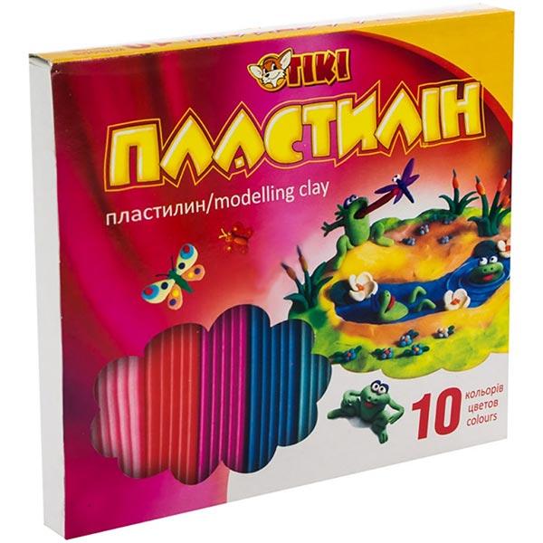 Пластилін Тікі 10 кол. 150г. 52114-ТК (24)