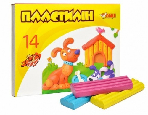 Пластилін Tiki 14 кол. 210г. 52134-TK Y