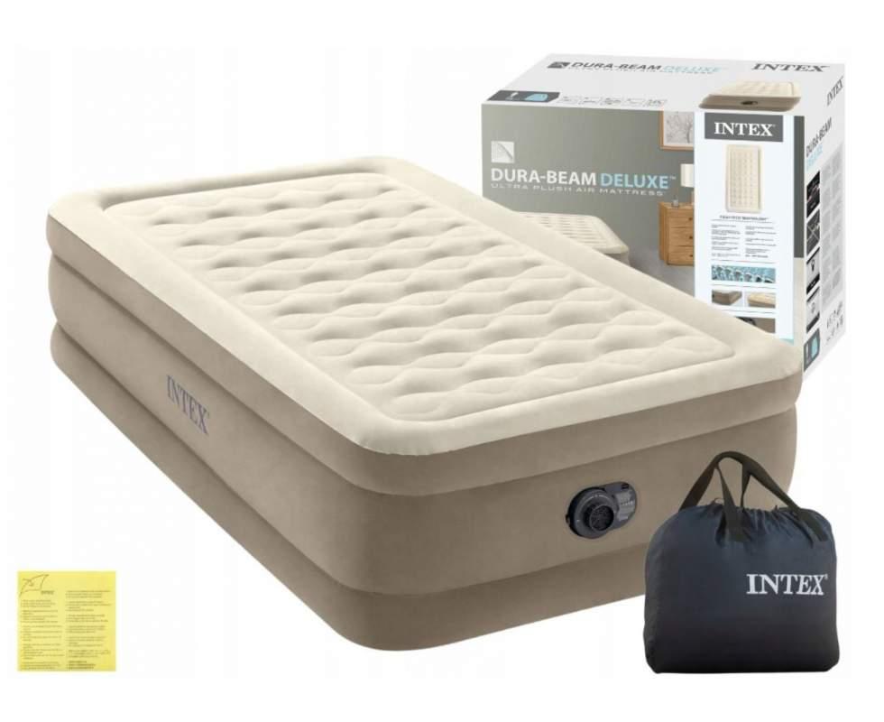 Надувне ліжко Intex 64426, 99 х 191 х 46 см, вбудований електронасос. Односпальне