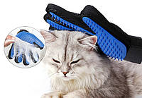 Перчатка для вычесывания шерсти домашних животных True Touch Pet Brush Gloves