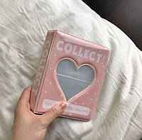 Альбом для карточек биндер 64 окошка lomo фотокарточек k pop фото карты розовый