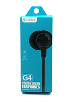 Навушники CELEBRAT G4 провідні вакуумні / Чорні