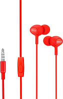 Навушники XO S6 провідні вакуумні / Червоний