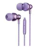 Провідні навушники вакуумні XO EP55 Metal  / Фіолетовий