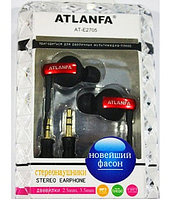Навушники вакуумні Atlanfa AT-E2705 / Чорний