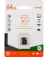 Карта памяти "T&G" Micro SDHC 64 гб 10 Class / Черный