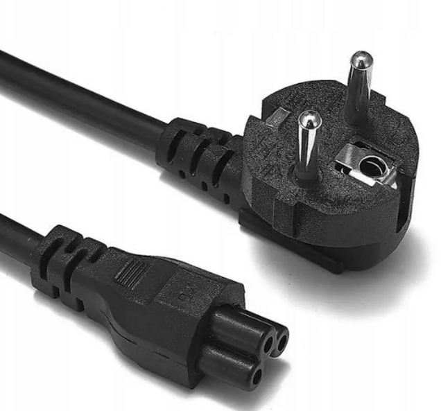 Кабель для ноутбука 1.2 м / 3 pin / Чорний