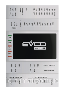 EPK3BXP контролер EVCO без дисплея, серії C-Pro 3 Kilo+ (Італія)