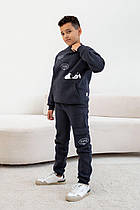 Костюм Снупі на флісі на хлопчика з кишенею на штанях колір чорний