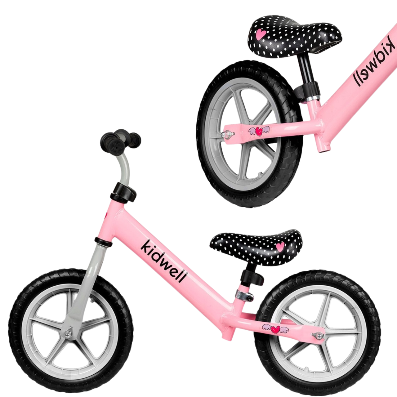 Беговел для малышей от 3 лет Kidwell REBEL Pink детский транспорт для девочек без педалей - фото 10 - id-p2113757507