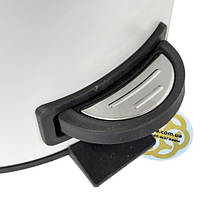 Бак для сміття в туалет з педаллю 12Л ELIT, нержавіюча сталь, білий VINKS, фото 3