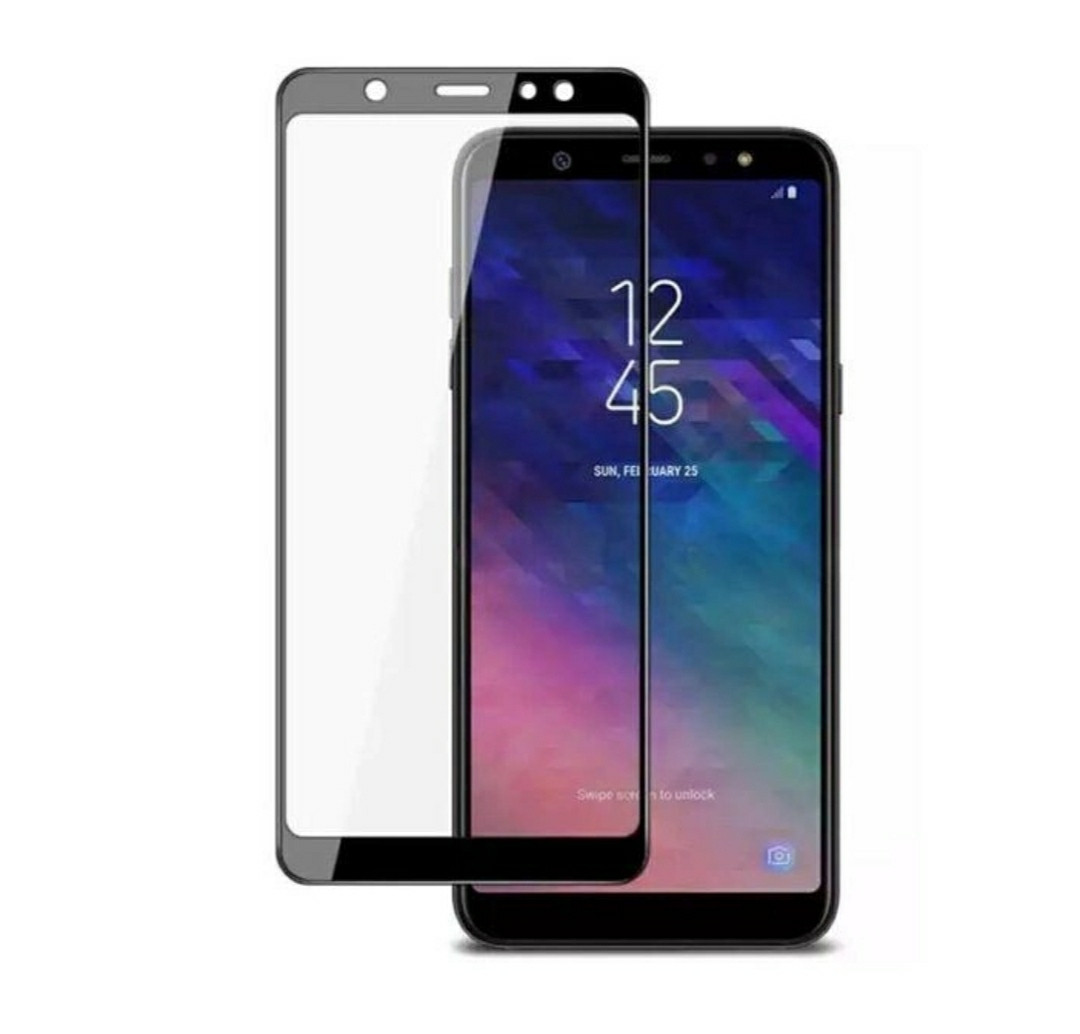 Загартоване захисне скло на смартфон Samsung Galaxy A600 / Чорна рамка, фото 1