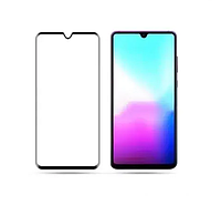 Закаленное защитное стекло на смартфон Huawei Y6 2019/ Черная рамка