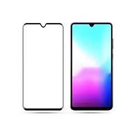 Закаленное защитное стекло на смартфон Huawei Y6S 2019 / Черная рамка