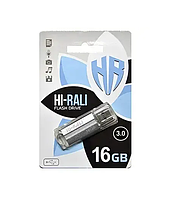 Флеш накопитель USB на 16 гб / скорость 3.0 Hi-Rali / Серебро