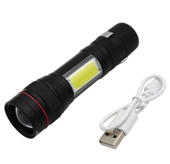 Ручний ліхтарик BL-520-T6 / mirco USB  / Чорний
