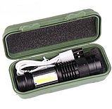 Світлодіодний ліхтарик BL-525 / mirco USB  / Чорний, фото 2