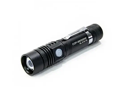 Світлодіодний ліхтар на акумуляторі BL-518-Т6 / Type-C USB / Чорний