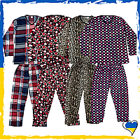 Женская пижама. Пижамный батальный комплект кофты и брюки. Теплые на флисе. 3XL, 4XL, 5XL 6XL.