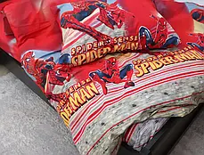 Дитячий односпальний комплект постільної білизни Spider-Man Людина Павук 150*220 червоний із Бязі Gold для хлопчика Черешенька ТМ, фото 4