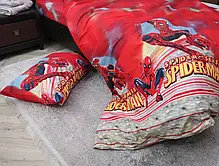 Дитячий односпальний комплект постільної білизни Spider-Man Людина Павук 150*220 червоний із Бязі Gold для хлопчика Черешенька ТМ, фото 6