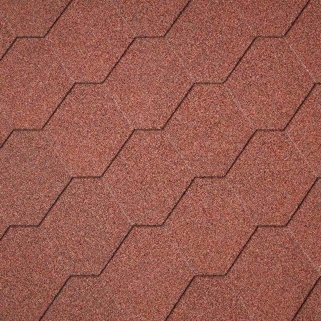Бітумна черепиця Superglass Hex (10) Tile Red, фото 1