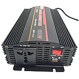 Інвертор AC/DC 1300 W UKC UPS-1300A автомобільний перетворювач із зарядкою на 15 Ампер із системою захисту, фото 4