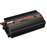 Інвертор AC/DC 1300 W UKC UPS-1300A автомобільний перетворювач із зарядкою на 15 Ампер із системою захисту, фото 5