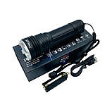 Ручний універсальний ліхтар X-BALOG BL-A85-P90 з 5 режимами роботи від акумулятора 18650 або трьох батарей ААА, фото 2