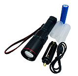 Акумуляторний водонепроникний компактний ручний ліхтар X-BALOG Bl-S009-gt100 26650 зі шнурком, фото 11