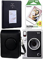 Набір Fujifilm INSTAX MINI EVO Hybrid Black Фотокамера миттєвого друку + 20 фото + Чохол чорний + Альбом
